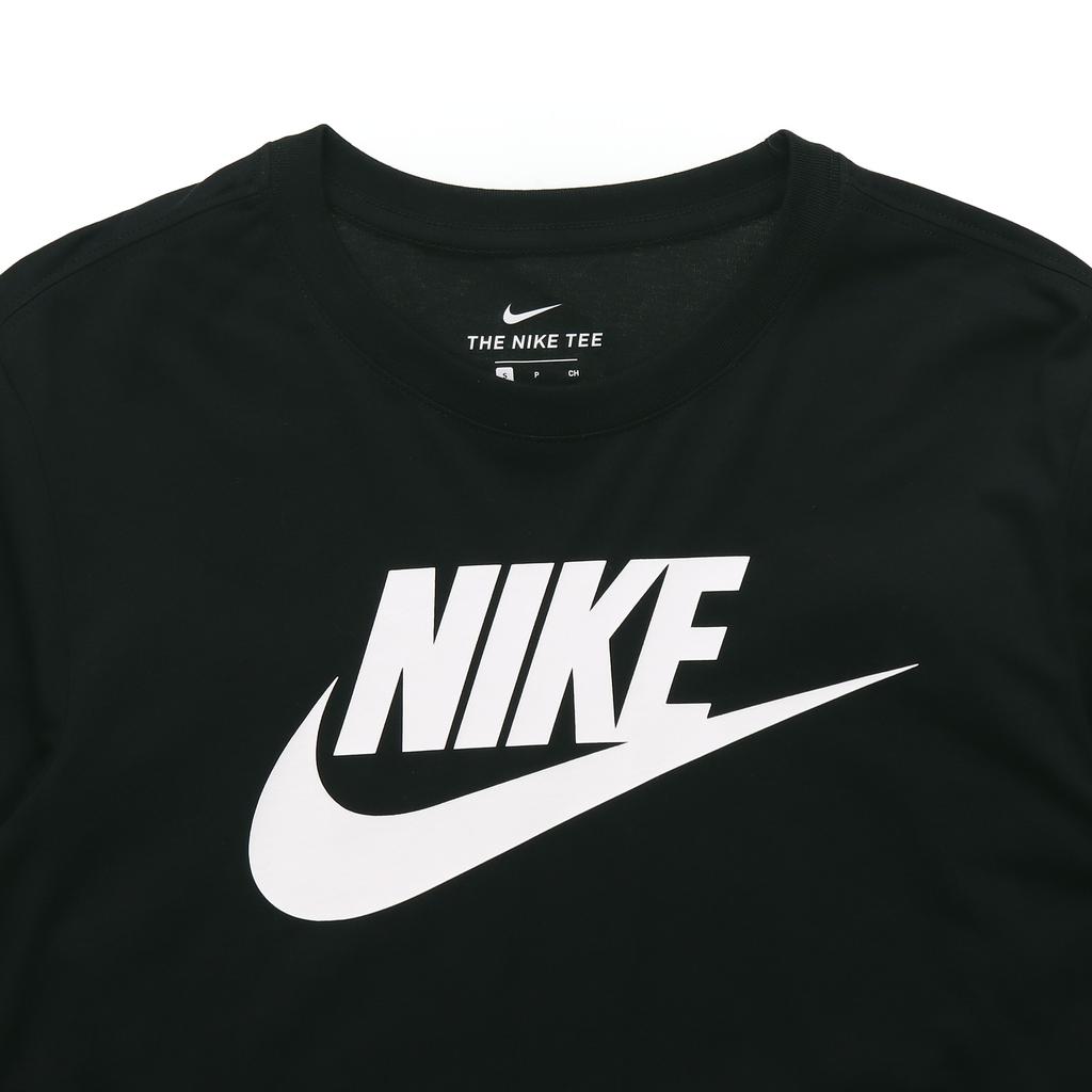 Nike Sportswear Futura Icon Logo Print Casual Crew Neck Long Sleeve T-Shirt Men Tops Black CI6292-010