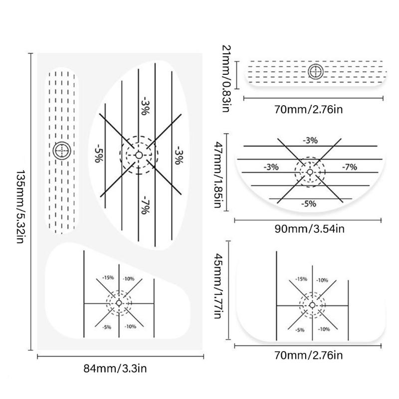 Golf Impact Tape Self-Teaching Sweet Spots and Consistency Analysis Golf Club Face Stickers Training Aids for Golfer