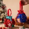1-5Pcs Christmas Handheld Handle Drawstring Bag New Year Party Holiday Snacks Jewelry Snacks Christmas Eve Apple Storage Bag