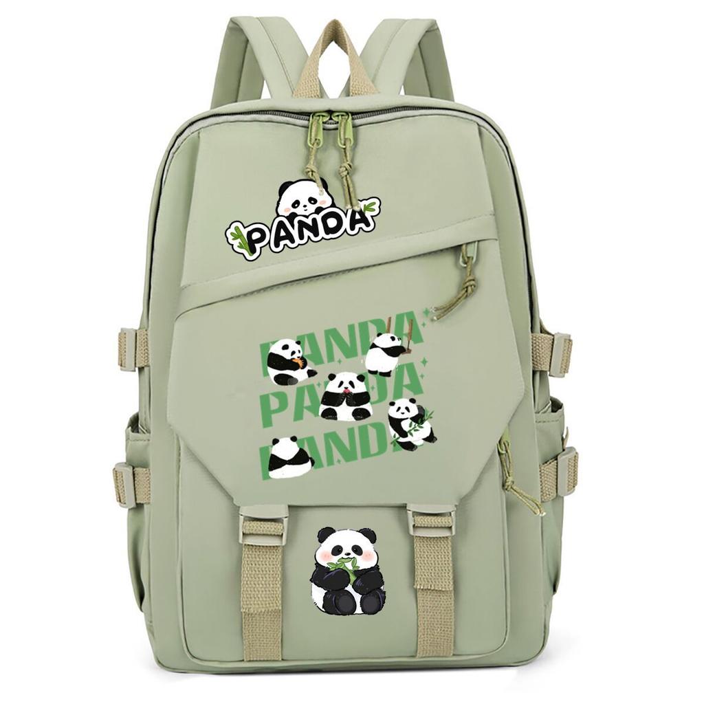 Panda Huahua Cartoon Printed Student Campus Backpack Casual Large Capacity School Bag