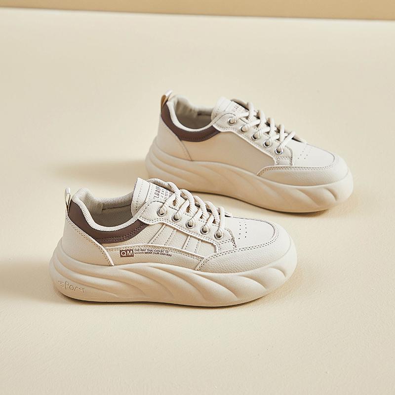 

Women Flat Shoes 2024 Spring/Summer New Women Casual Sports Shoes Low cut Thick Bottom Lacing 40 коричневий