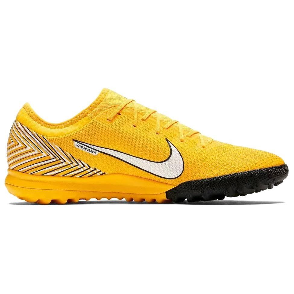 Nike Mercurial Vapor 12 Artificial Turf AG (Rubber Short Studs) Shock Absorbing Durable Soccer Shoes Unisex Soccer Shoes Yellow Black AO4703-710