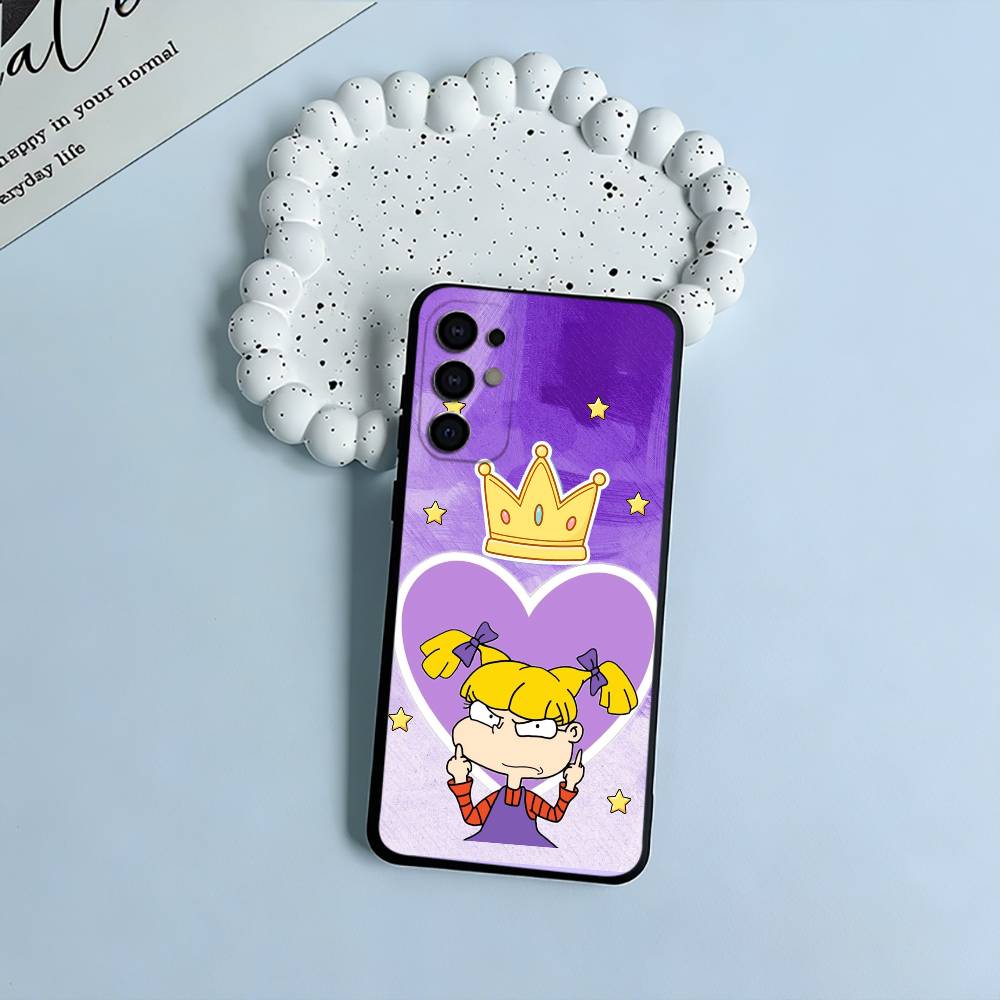 Klassische Cartoon-Charaktere-R-Rugrats Weiche Silikonhülle für Samsung S25, S24, S21, S22, S23, S30, Ultra, S20, Plus, Lite-Schwarz