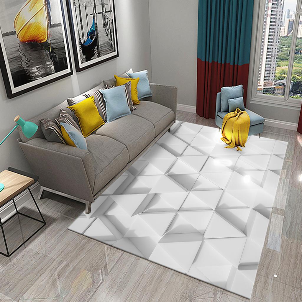 Rainbow Geometry Carpet Colorful Rug for Teen Adults Modern Abstract Geometric Art Rugs Bedroom Living Room Area Decor Floor Mat