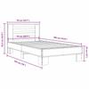 Bed Frame Black 75 x 190 cm Particleboard and Metal