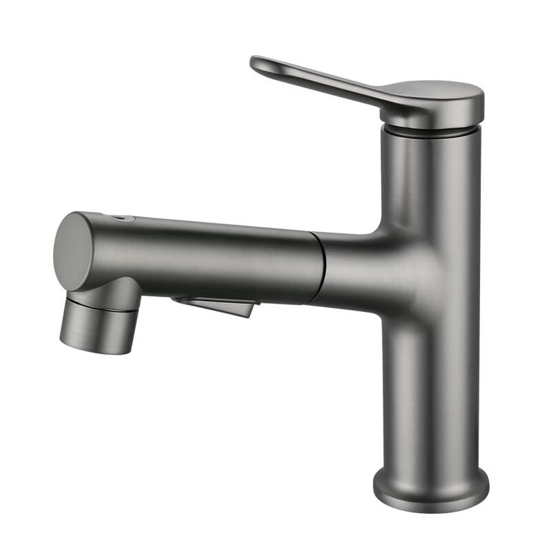 TLXT Gunmetal Grey Pull-Out Basin Faucet