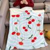 Cherry Swirl Glow Flannel Blanket Warm Soft Halloween Christmas Couch Warm Cozy Decorative Decor Gift for All Season