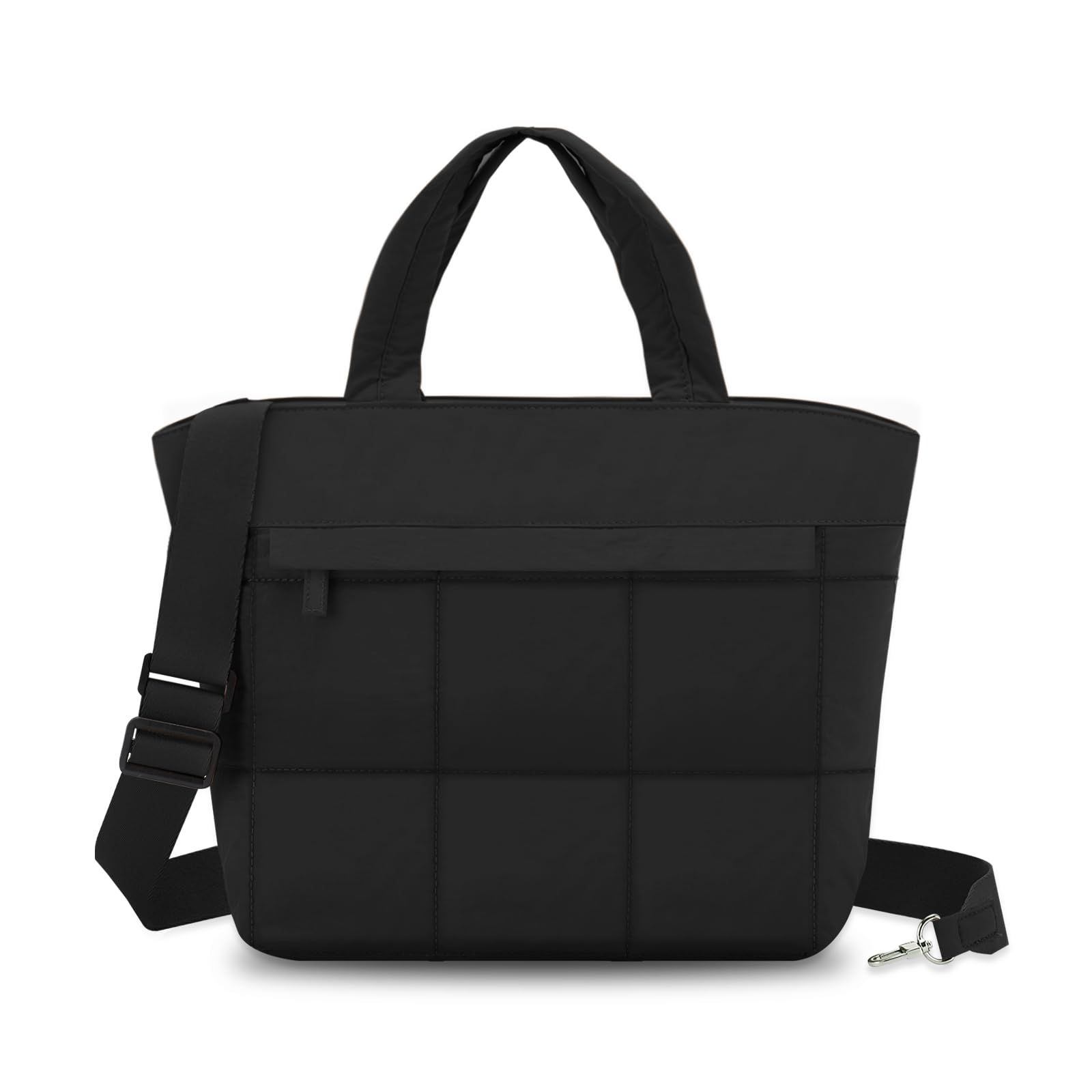 

Women s small tote bag, VASCHY lightweight nylon mini handbag with zipper pocket, shoulder bag, solid color, 2-way, perfect for commuting, school,