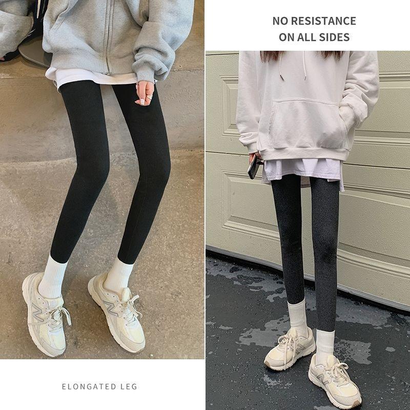 Quality Abraded Leggings Women's Outer Wear Spring and Autumn Trousers Thin Long Johns Women's Winter Velvet Thickened Integrated Cotton Trousers