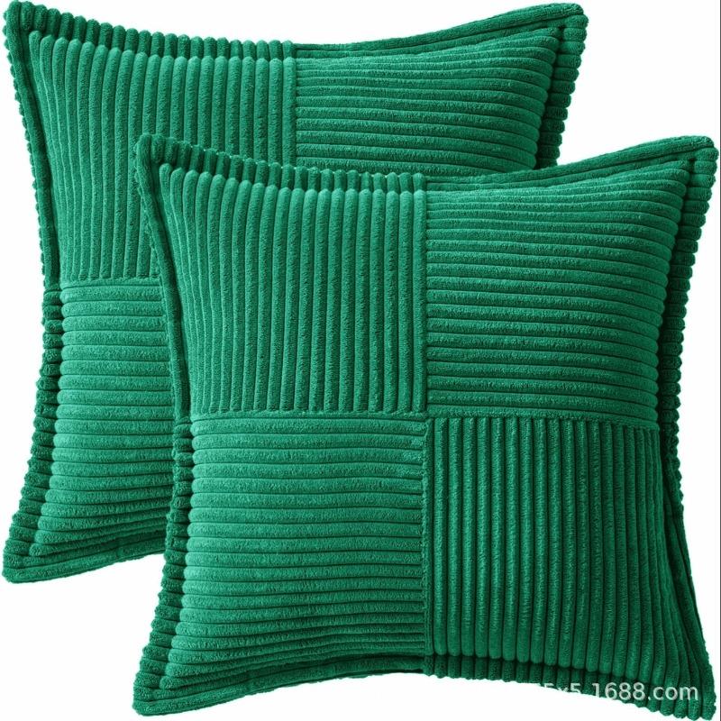 Funda de Cojín de Pana a Rayas de Color Sólido - Cojín Minimalista para Respaldo de Sofá Funda de Cojín Lumbar para Oficina para Siesta