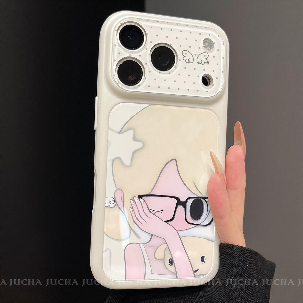 Applicable To Apple 11 Mobile Phone Case Cute 11 New Female 11promax All-inclusive Lens Anti-drop Female Yellow Hair Girl