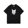 Anime Style Praying Hands Graphic Black Casual Tshirt