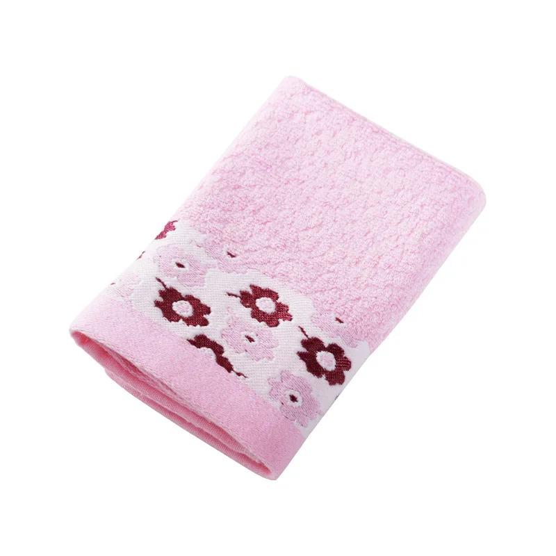 

32 нити бамбукового волокна Полотенце для лица и рук Полотенце Высококачественное мягкое полотенце с цветком сливы Набор полотенец оптом Новинка 100 г Горячая распродажа 30*30 30x30&1pc розовый
