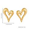 DIEYURO 316L Stainless Steel Love Pearl Round Square Fan Shaped Irregular Design Earrings Women New Trend Ear Jewelry Gift Party