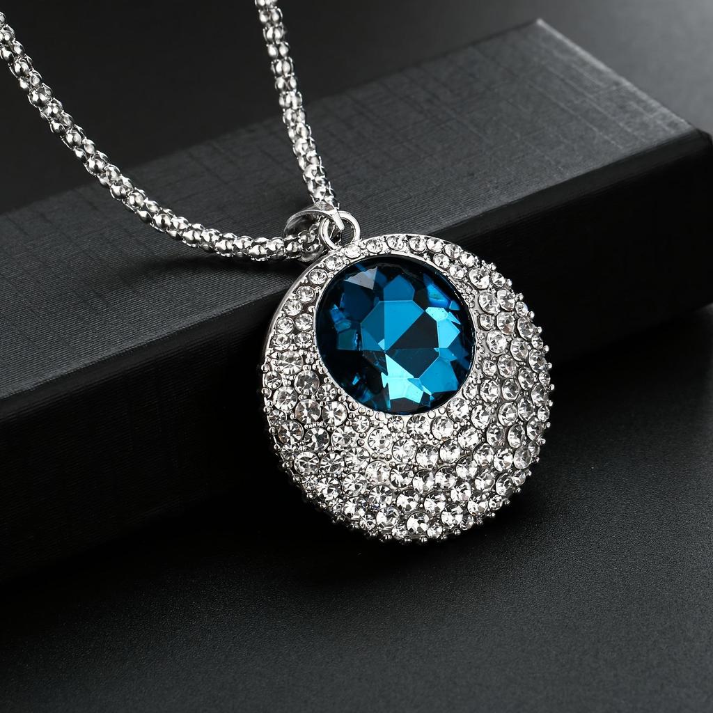 Retro Sternenanhänger Halskette: Vielseitiger Kristall Edelstein Schmuck für Damen.