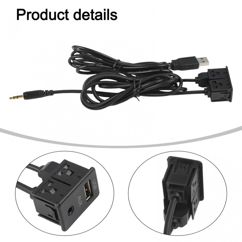 Car AUX USB Adapter Dash Mount USB Socket Anti-Corrosion Properties
