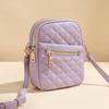 Fashion Women Small Square Bag Rhombic Lattice Mobile Phone Bag Versatile Portable Female Shoulder Bags Mini Small Crossbody Bag