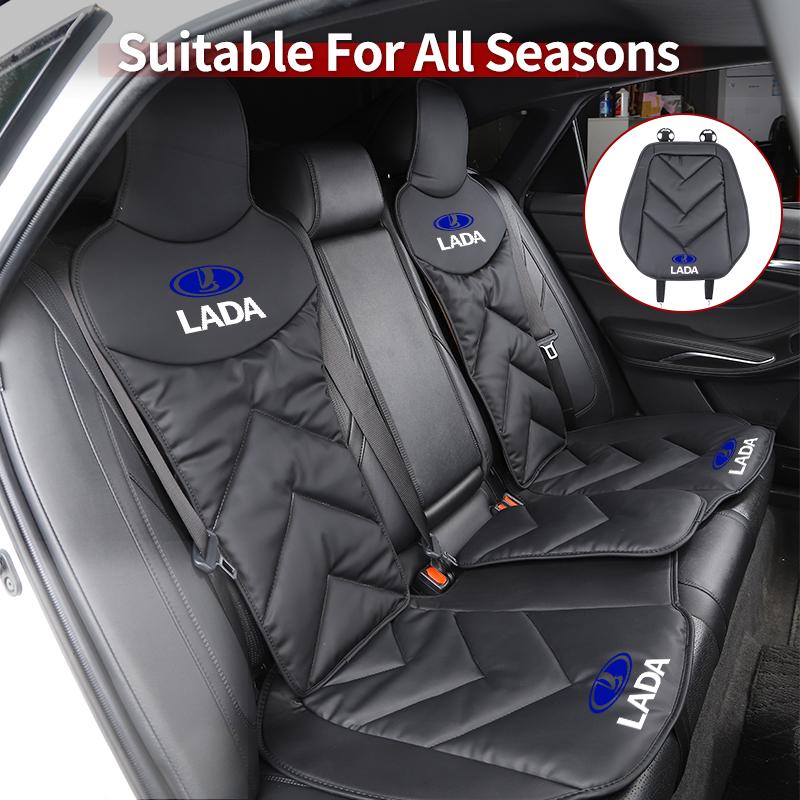 AWG1 Car Seat Cover Front Rear Seat Leather Cushion Pad Protective Mat For Lada 2110 2114 Largus 2112 110 2105 2107 2106 Vesta Niva