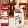 BoYiDuo Cute Bear Ear Waste Bin