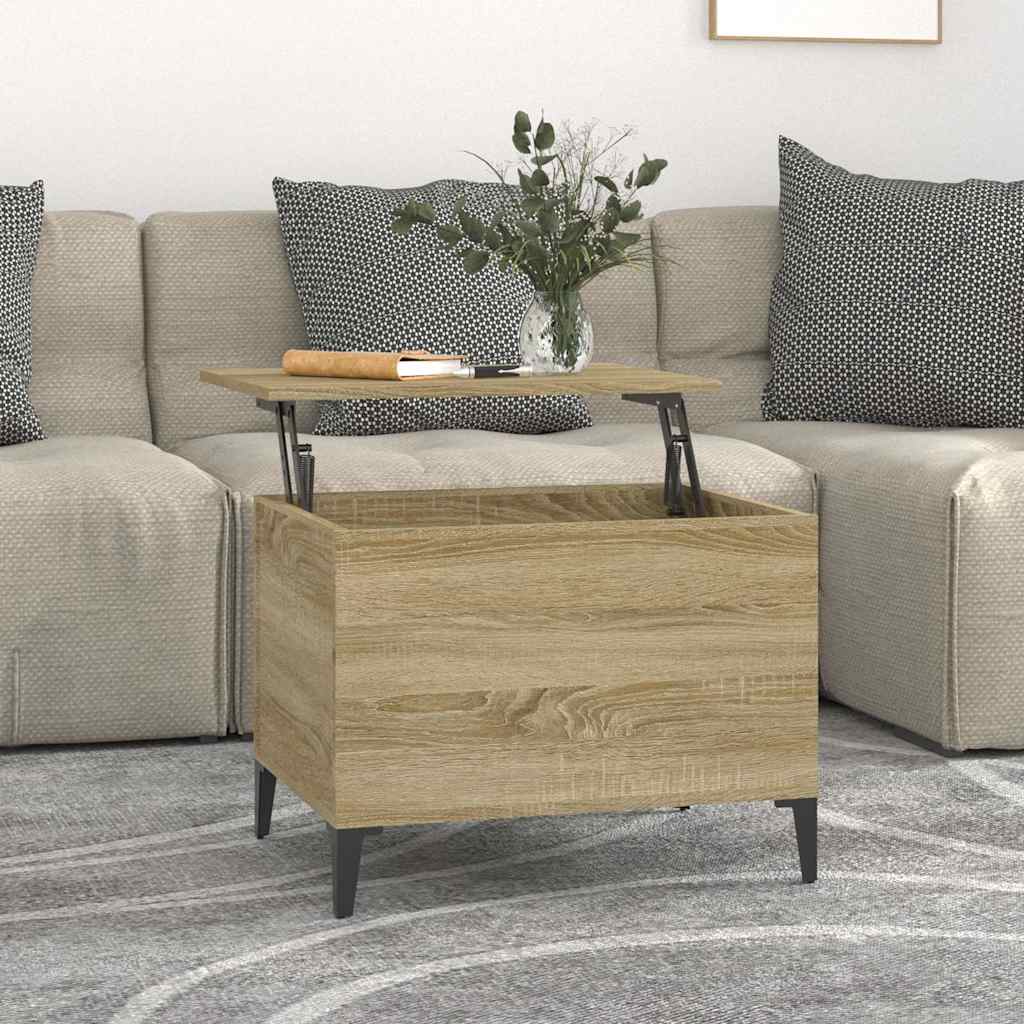 Coffee Table Sonoma Oak 60 X 44.5 X 45 Cm Particleboard