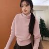 Women's 2025 Winter High-Neck Cowl Sweater: Chic Lazy Style Knitwear