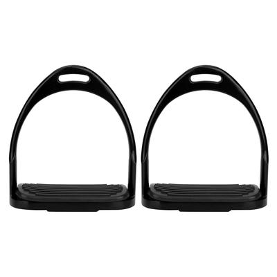 Colorful Horse Riding Stirrup Anti Rust Lightweight Equestrian Aluminum Stirrup (black)