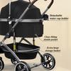 Aluminum Alloy Folding Pet Stroller Breathable Dog and Cat Travel Luxury Designer Bags Portable Puppy Carrier Dog Accessories