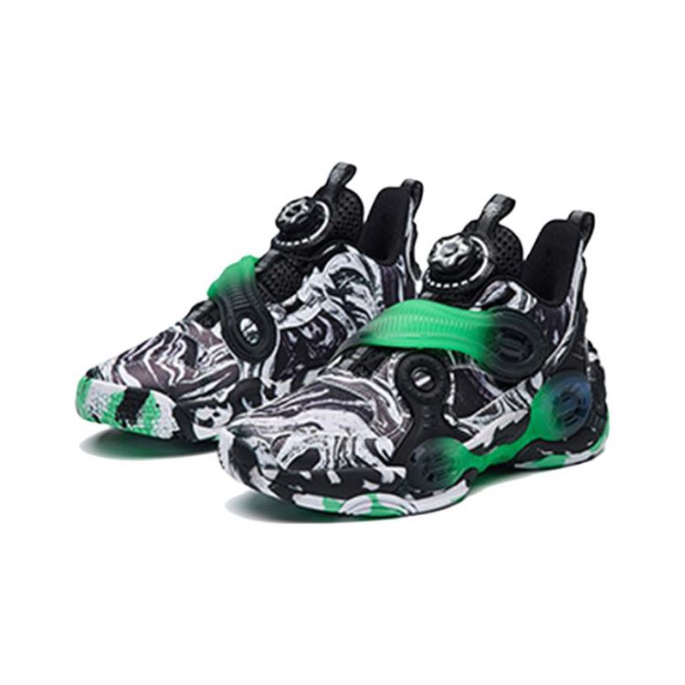 Anta Big Kids  Children Shape 2.0 Round Head Comfortable Shock Absorption Wear Resistant Mid Top Basketball Shoes Kids Basketball Shoes 312231115-5