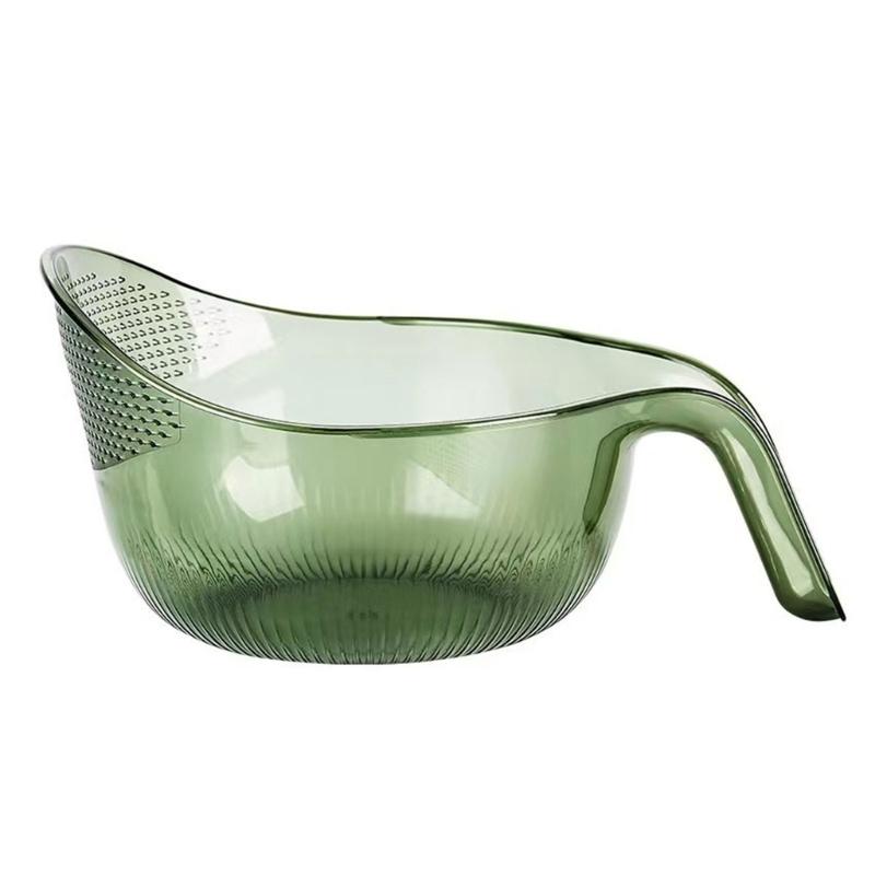 

Innovative Rice Washer Easy to Clean Rice Washing Bowl Plastic Material Suitable for Home Cooks and Health Enthusiasts 1 оливковий колір