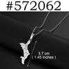 1 Stück Seychellen Karte Anhänger Halsketten Mahe Edelstahl für Damen Mutter Schmuck #572062