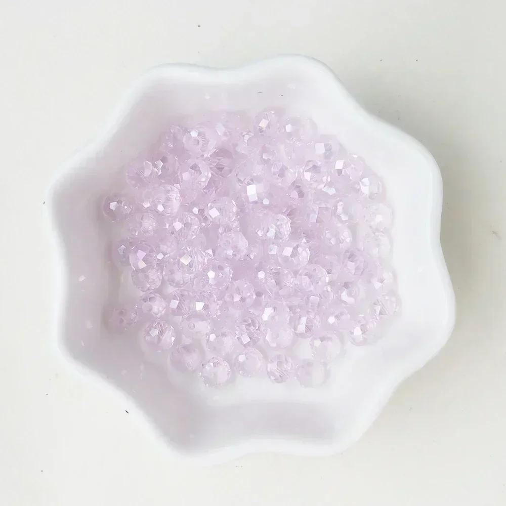 50pcs Translucent Czech Crystal Glass Bead Faceted Colorful Spacer Bead for Jewelry Making DIY Bracelet Necklace Accessories