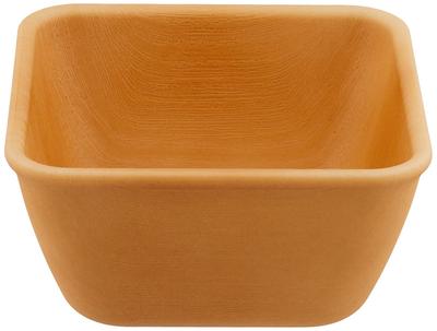 Showa NH Home Wood Grain Resin Square Bowl, Small, Natural, Clean Coat, Microwave and Dishwasher Safe, Made In Japan, Lightweight, Shatter-Resistant,