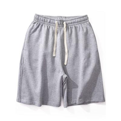 Men Pure Cotton Shorts Summer Thin Pure Cotton Breathable Sweatpants Trendy Loose Straight-leg Athleisure Cropped Pants for Men