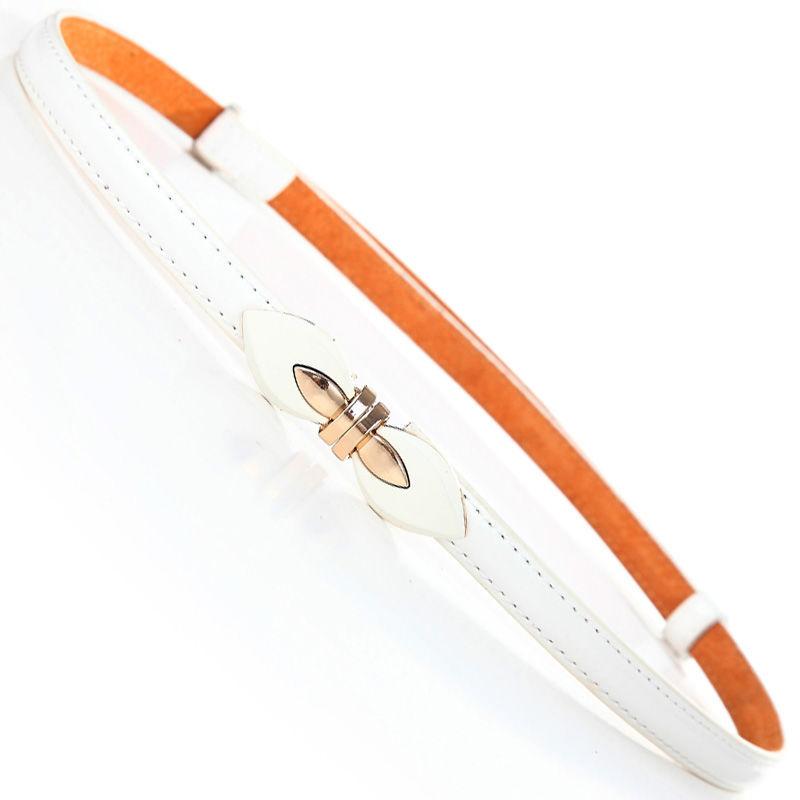 

Модный женский черный пояс на талию с пряжкой в виде листа для платьев, верхней одежды и Leaf White