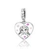 S925 Silver DIY Craft Accessories Fashion Kissing Figure Charms For Couples Handmade Jewelry Making Supplies