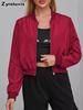 New Women's Short Flight Jacket Casual Blazer Small Brand Zipper Coat