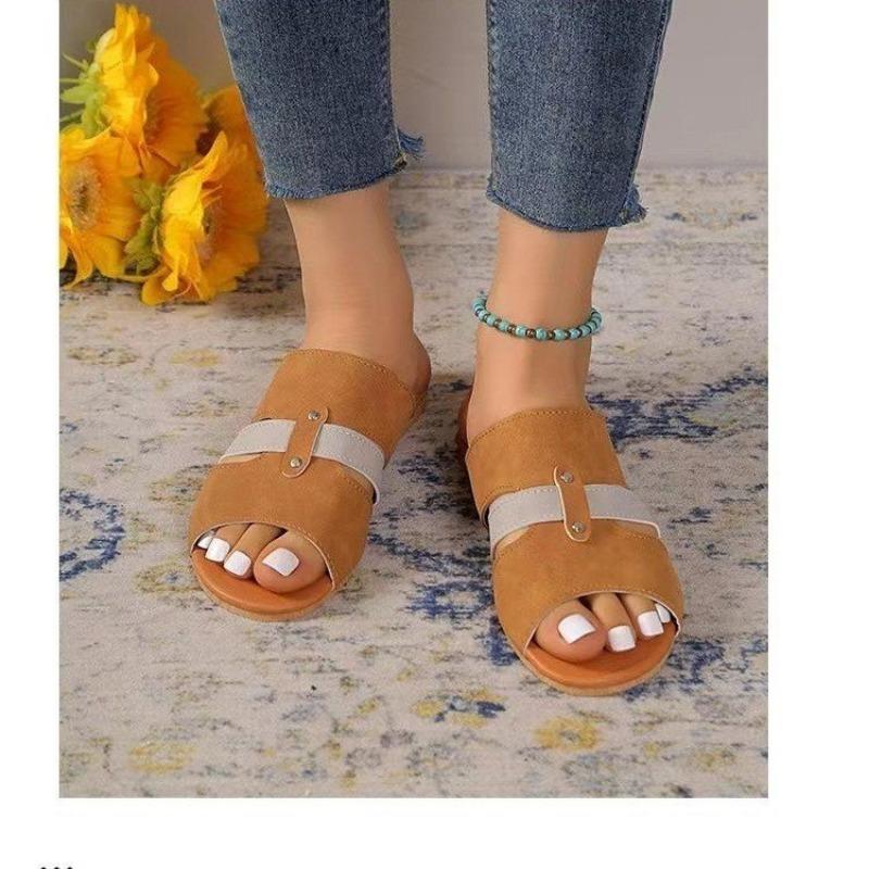 Slippers spring new women's shoes large size women's sandals flat slippers women