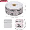 NOLITOY Event Raffle Coupon Lottery Game Sequential Roll of For Gray Tickets, Tickets, Tickets, Tickets, Tickets, Numbers, 1000, Perforated, Parties,