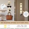 Wooden Vertical Key Rack with Hooks Wooden Key Storage Rack Space-saving Key Rack