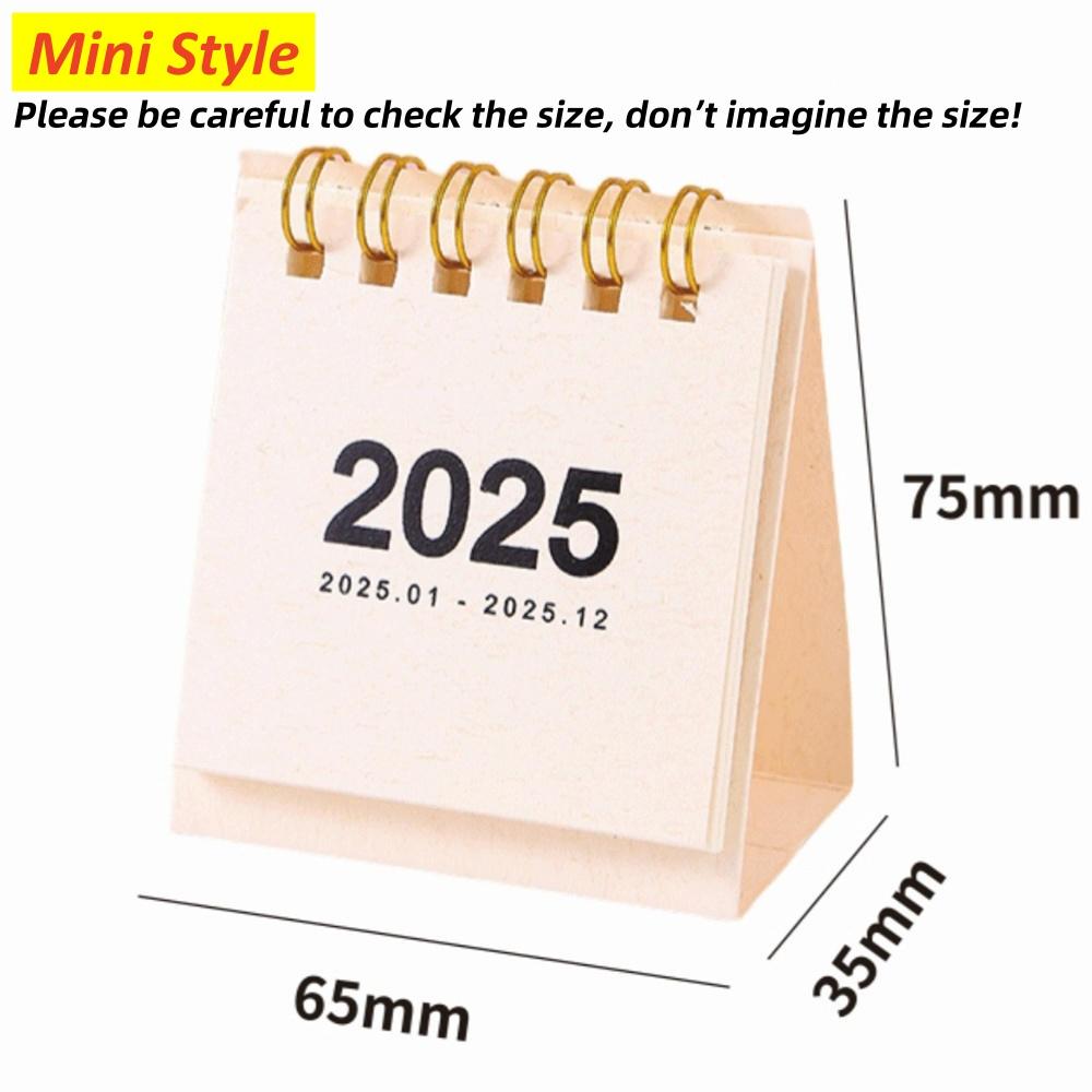English 2026 2026 Mini Simple Small Desk Calendar Pocket Portable Daily Memo Calendar Planner Desktop Decor Office Stationery