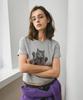 AENE Cats Club Peach T-Shirt (Melange Grey)