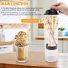 Straw Holder,Straws Holder Dispenser,Drinking Straw Container with Lid for Counter,Drinking Straw Organizer,for Kitchen Bar Party Counter Straw