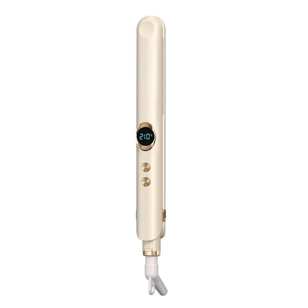 

Ceramic Plates Electric Hair Straightener Quick Heating Hair Curler Dormitory бежевый