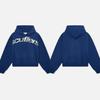American Style Printed Design Hooded Sweatshirts Hip-hop Dressing Up Black Oversizeds Jackets Unisex