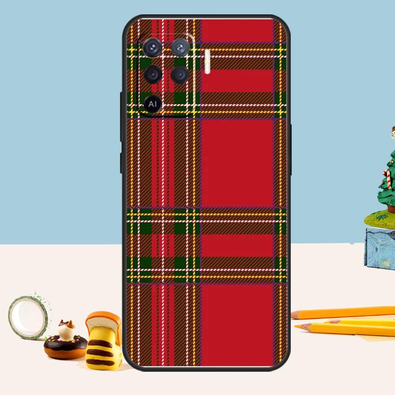 Clan Stewart Dress Plaid Pattern Case For Oppo A5 A6 Pro A15 A16 A76 A96 A17 A57 A98 A58 A78 A18 A38 A54 A74 A94 A40 A60 A80
