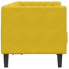 Chesterfield Sofa with Neck Pillows 2 Seater Yellow Velvet