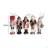 5Pcs Handmade Nutcracker Figures 12cm Handcraft Classic Ornament Doll Soldier for Shelf
