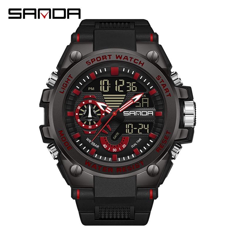 Sanda3302 Men's Digital Fashion Waterproof Outdoor Sports Multifunctional Electronic Watch