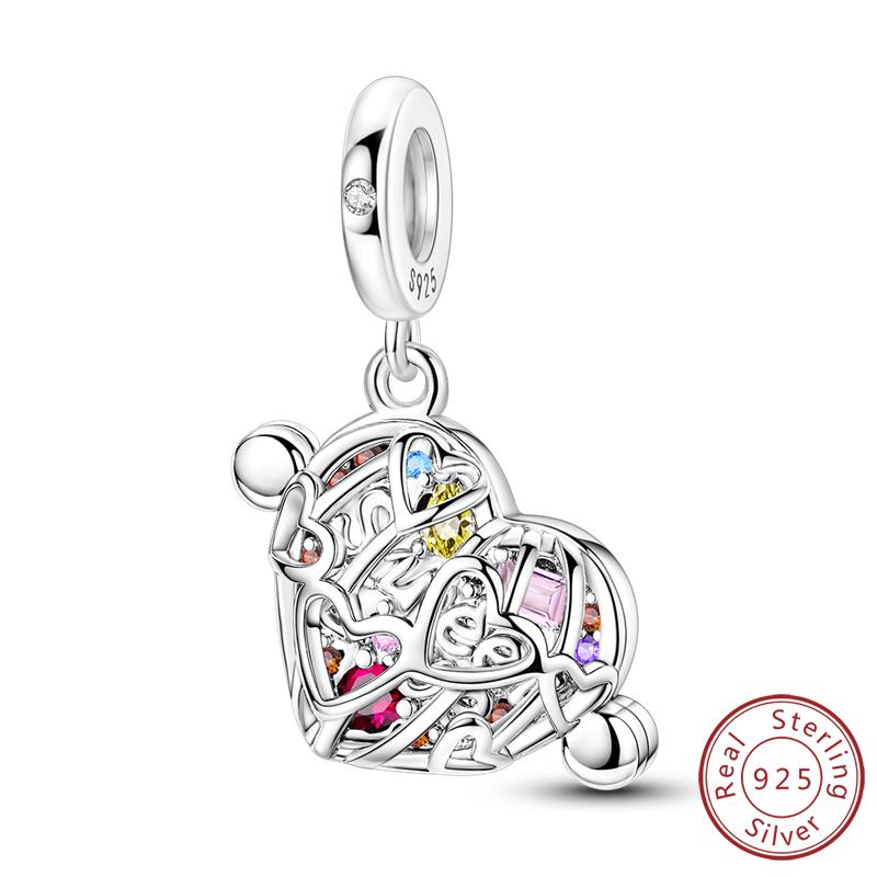 Copper Charm Shining Crown Cute Claw Rubik'S Cube Charm Bead Pendant Fit Original Bracelets Fine Diy Women Jewelry