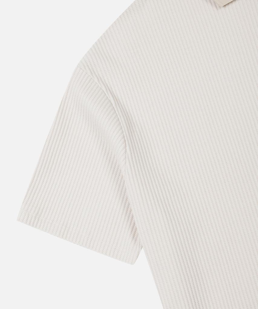 Keontempoleolieokauncheu Waffle Texture Oversized Polo Shirt Cream [Men'S]